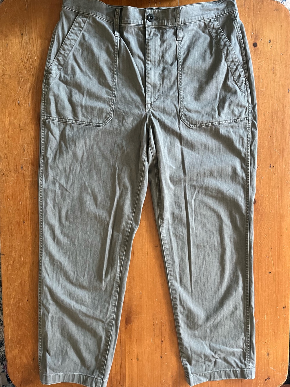 Madewell Perfect Vintage Straight Workwear Pant Military Green Fair Trade